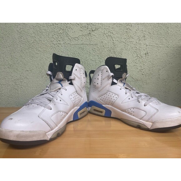 Nike Air Jordan‎ 6 Retro Sport Blue 2014 Men\'s Size 12 384644-107  Basketbal main image 10